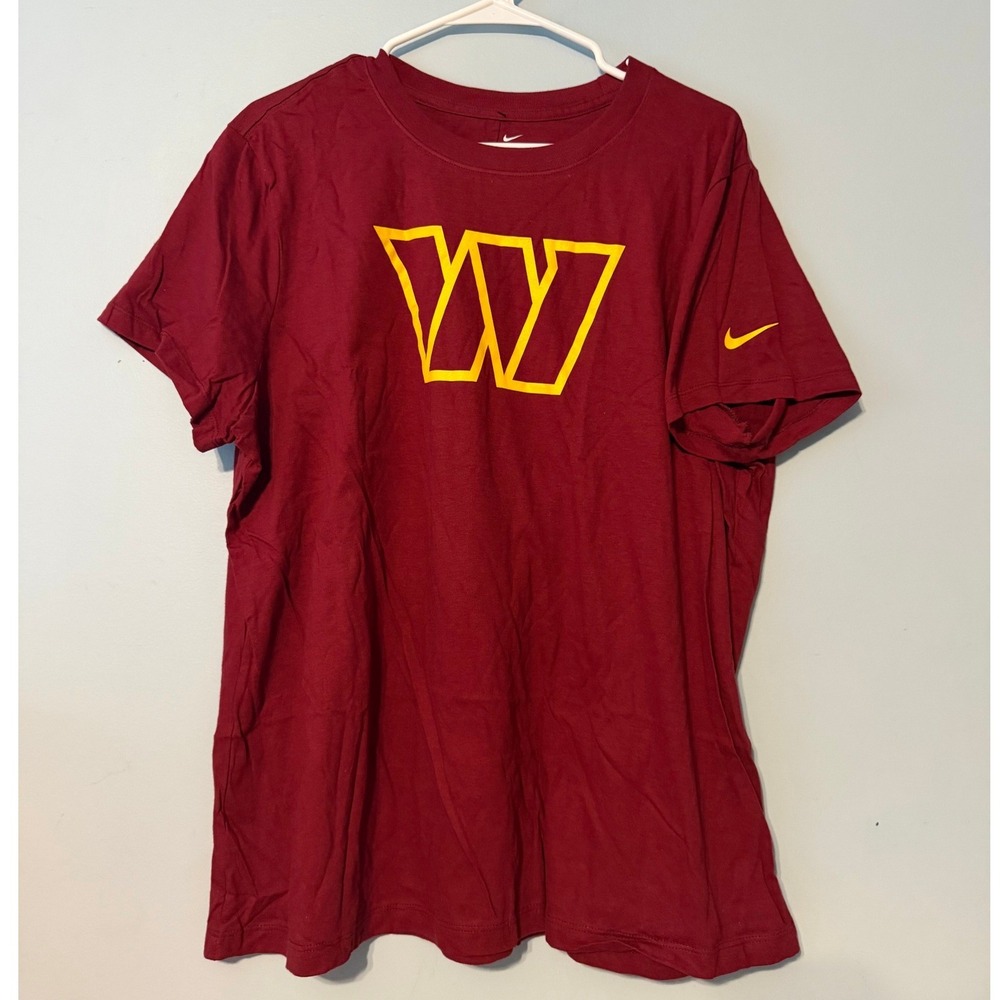 Nike Washington Commanders XXL NFL Team Apparel T-Shirt Burgundy Gold 2066